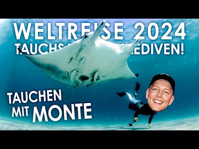 Tauchen mit Monte  Tauchsafari Malediven  Weltreise 2024 - Travel Vlog #15 - Tag 11 | Deutsch