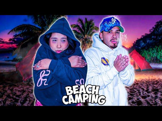 WE WENT BEACH CAMPING ALONE *COUPLES CAMPING*