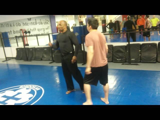 Shonie Carter teaching takedowns