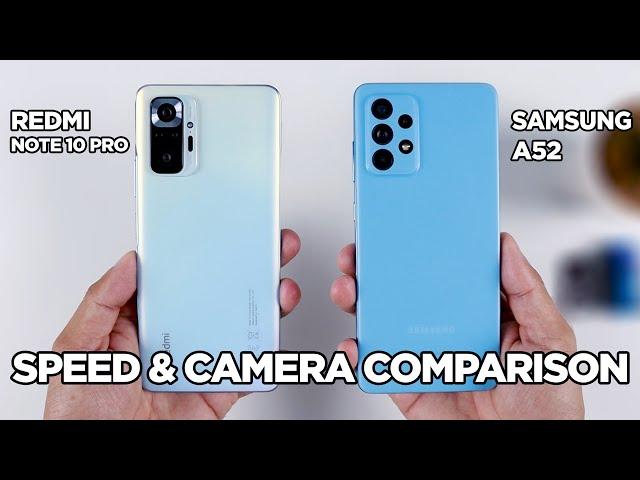 Redmi Note 10 Pro vs Samsung A52 SPEED TEST & CAMERA Comparison | Zeibiz