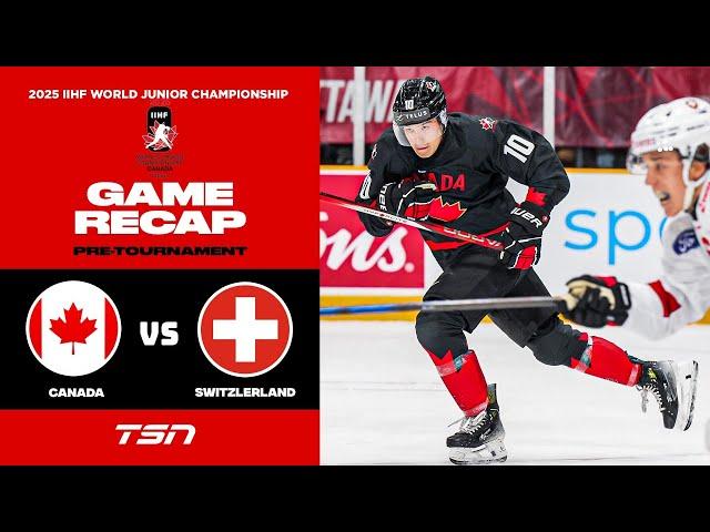 2025 World Junior Championship Pre-Tournament Game Highlights: Canada vs. Switzerland