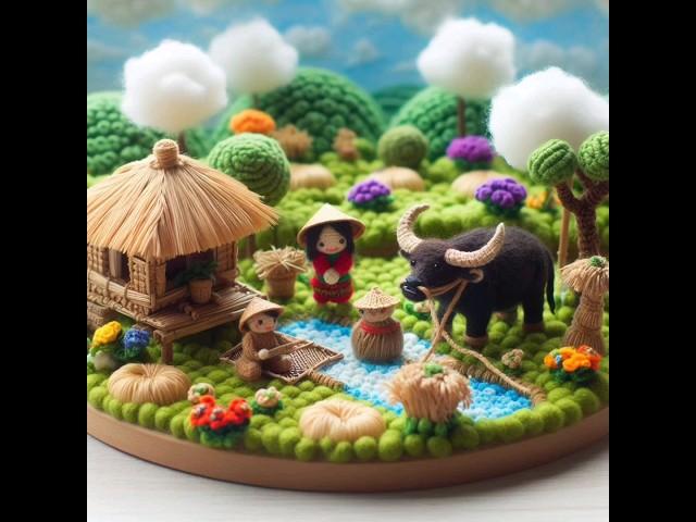 베트남 농촌(Vietnamese rural areas) #인공지능 #코바늘 #베트남 #농촌 #ai #craft #crochet #vietnam #rural #vietnamese