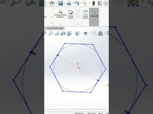 How to make a Nut 2D with Solidworks.