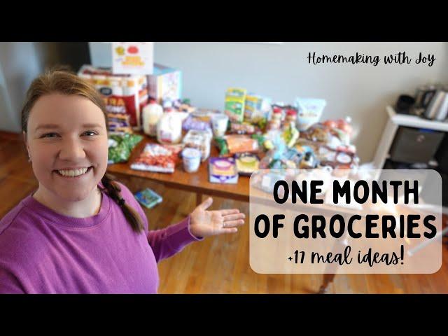 Shop once...EAT ALL MONTH! • once a month grocery haul • meal plan