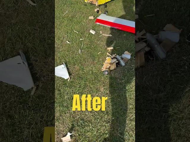 Rc plane crashes due to wrong transmitter setting