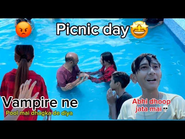 Picnic day @VAMPIREYT1 ne pool mai gira diya | fun time with fam and friends ️