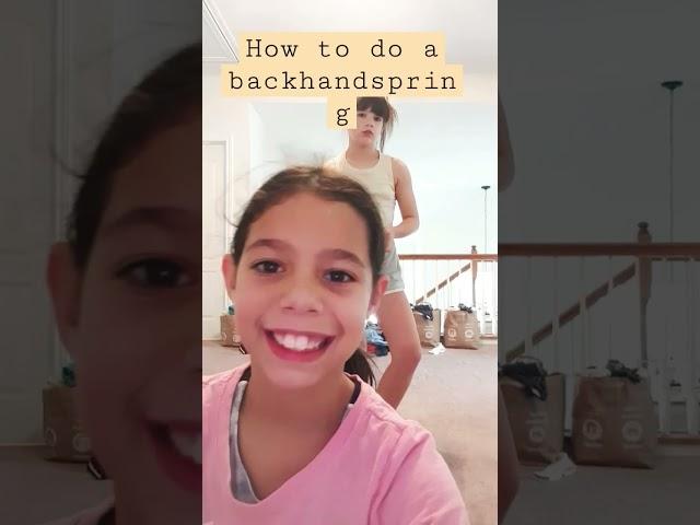 how to do a back hand spring