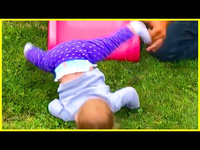 Funniest Babies Playing Slide Moment  || Funny Baby Video