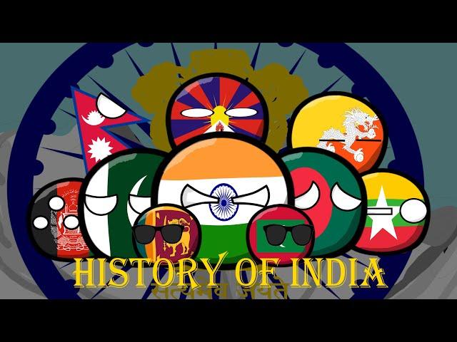 History of India in countryballs(Inaccurate)