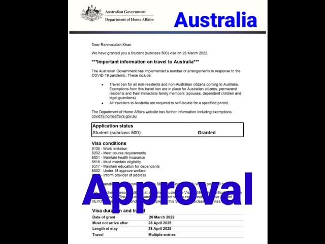 Australia study VISA Aproved after Refusal  How you can reapply Australia study VISA after refusal