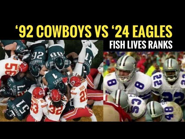 #DallasCowboys Fish AM Live: Top 5 #NFL Teams of All-Time - Today's #Eagles v '92 #Cowboys ?