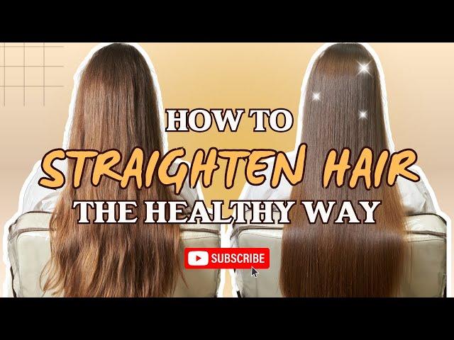 HOW TO STRAIGHTEN YOUR HAIR THE HEALTHY WAY #haircare #hair #hairtreatment #keratin #shorts