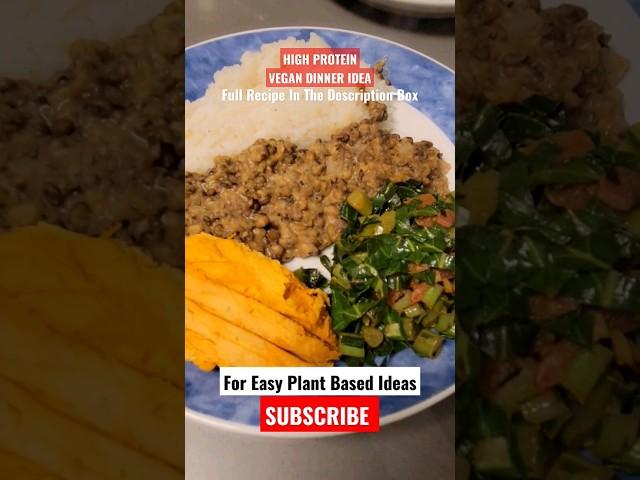 HIGH PROTEIN PLANT BASED MEAL IDEA | WHAT I EAT IN A DAY  #shorts #plantbasedrecipe #veganrecipes