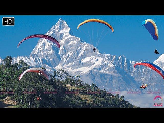 Paragliding in Pokhara, Beauty of Nepal-Paragliding Video