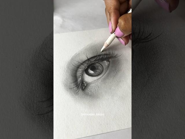 Eye Drawing ️ Sketch with us #art #sketchbook #realism #painting #satisfying