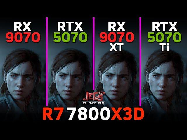 RX 9070 vs RX 9070 XT vs RTX 5070 vs RTX 5070 Ti | Ryzen 7 7800x3D | Tested in 15 games