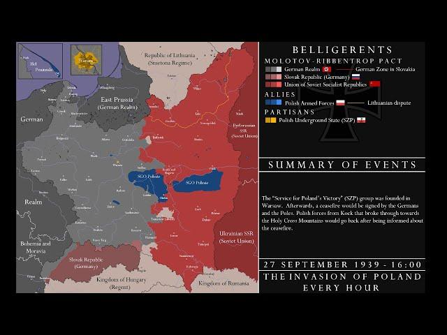 WWII - The Invasion of Poland (1939): Every Hour