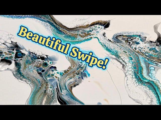 Big Bloom Swipe! Acrylic Painting, Fluid Art Techniques #fluidart Best Color Palette