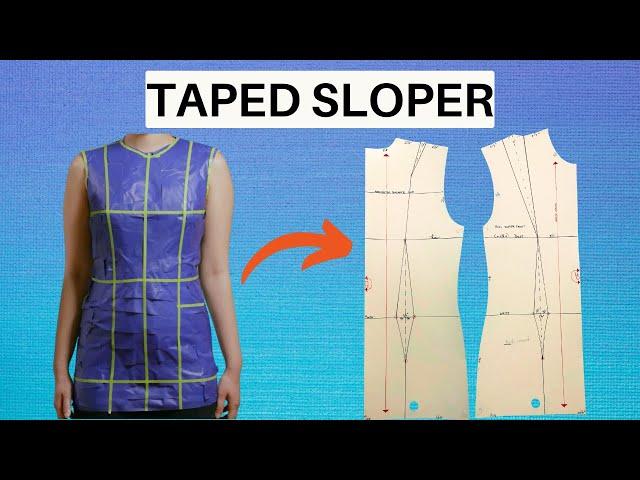 How to Make a Torso Sloper (easy with tape!) | Sew with Sally