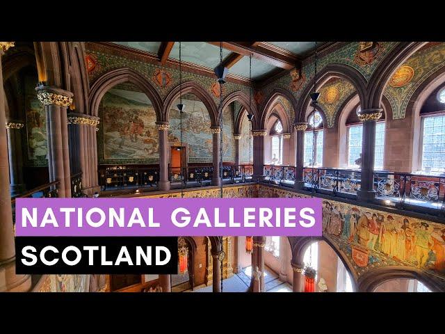 NATIONAL GALLERIES SCOTLAND - Two Amazing & FREE Things in EDINBURGH - Walking Tour | 4K | 60FPS