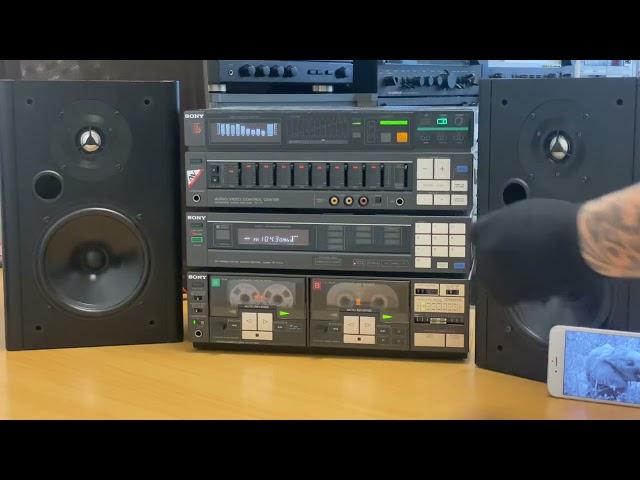 SONY TA-V77 Stereo Amplifier & SONY TC-V77WR Tape Deck & SONY ST-V77L Stereo Tuner