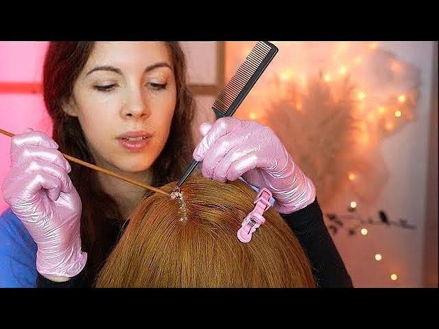 ASMR Scalp Check Dandruff Removal ‍️ (Sleep Inducing, Fake Snow!)