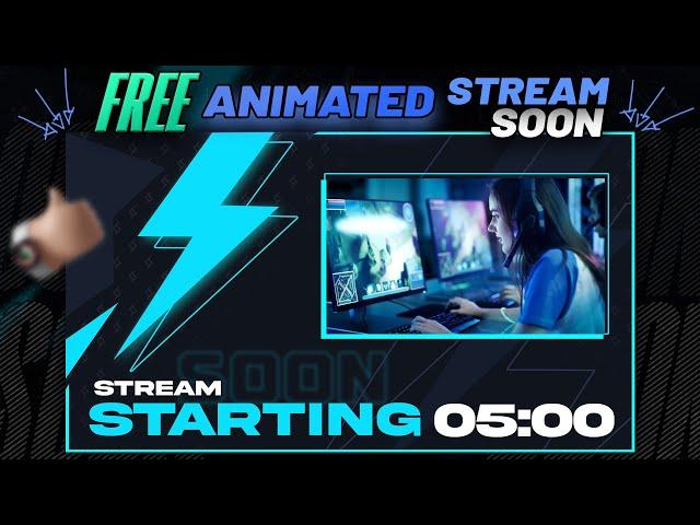 Electra-nium | 5 min Live Stream Starting Soon Screen - No copyright [Animated & Free]