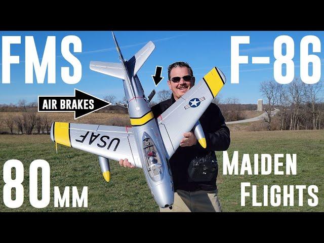 FMS - F-86 Sabre - 80mm - 2X Windy Maiden Flights