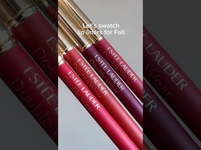 #Swatching Lip Liners for Fall #esteelauder #fallmakeup #makeup
