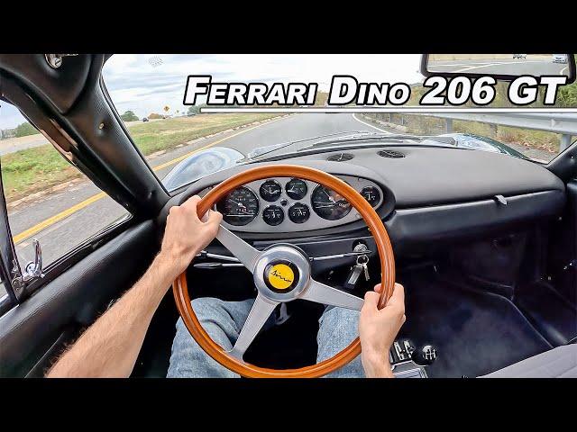 1968 Ferrari Dino 206 GT Drive - The Sound of Vintage Italian Greatness (POV Binaural Audio)