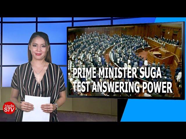 STV JAPAN EVENING I PRIME MINISTER SUGA TEST ANSWERING POWER