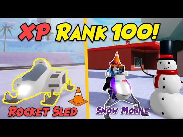 Mad City Season 5 Rank 100 XP Level Reward (Rocket Sled, Snow Mobile, Roblox)