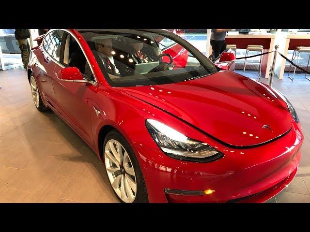 Tesla Model 3 first look in Finland interior and exterior