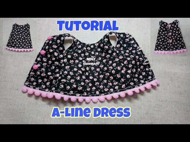 How to sew A-line Dress ¦ Tutorial Doll Clothes ¦ Blythe Doll Clothes | NDLYhandmade