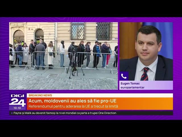 Rezultate parțiale alegeri Moldova: Avans de câteva mii de voturi pro-referendum UE