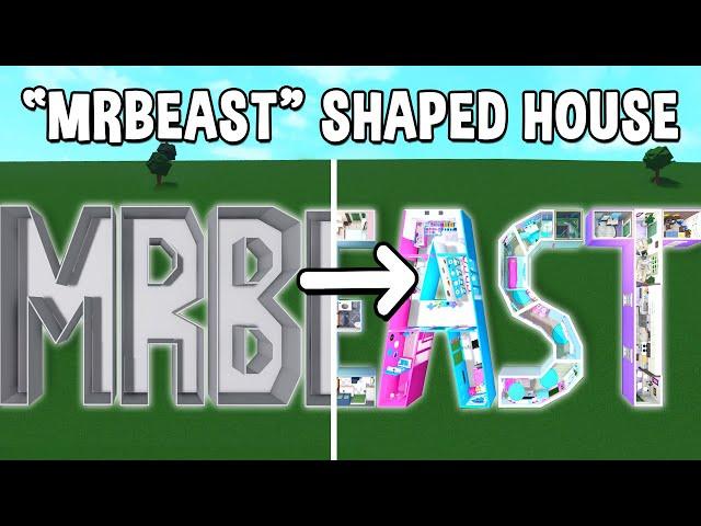 Building the WORD 'MRBEAST' into a Bloxburg House