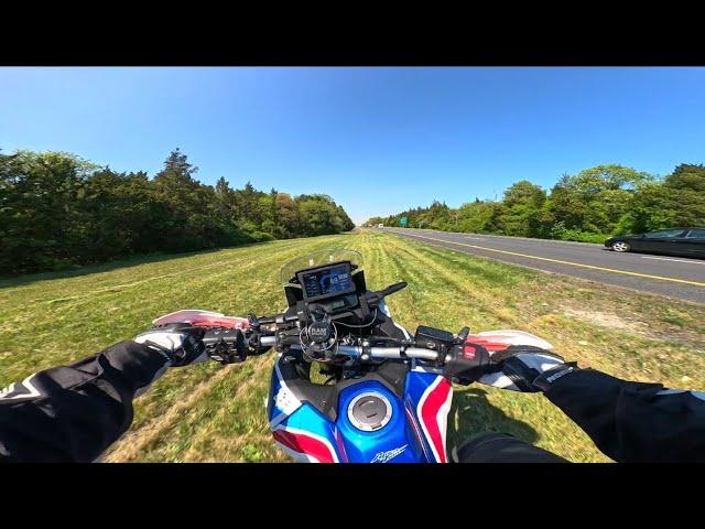 AFRICA TWIN 1100 PURE SOUND POV FAST RIDE