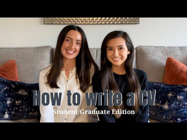 HOW TO WRITE A CV: Student and Graduate Edition | Becca and Soph