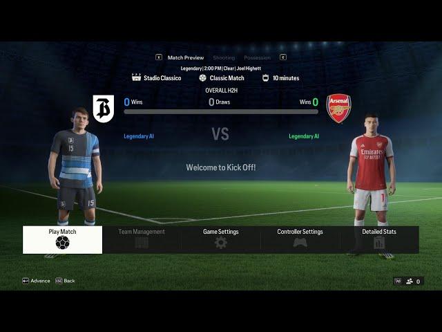 EA SPORTS FC 24 - Atalanta vs Arsenal [4K Video 60FPS]