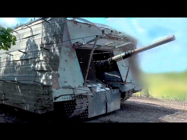 Russian T-72B3M Tank with "Tsar Mangal" Protection