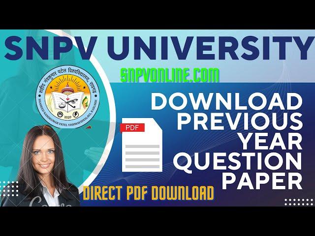 SNPV University Chhattisgarh Previous Year Question Paper Free Download I SNPVONLINE.COM