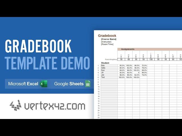 Grade Book Template Demo