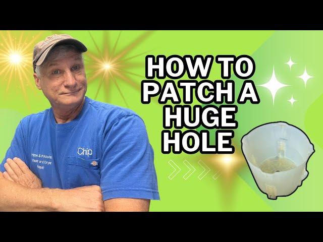 How to Patch a Huge Hole in a Whirlpool Washing Machine Tub!