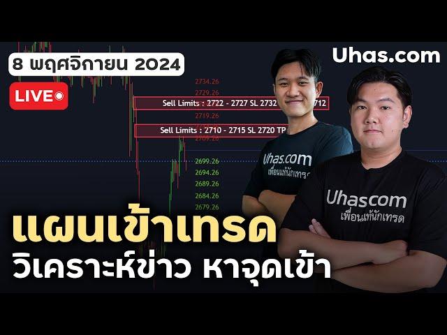 Live วางแผนเทรดทอง 8 พฤศจิกายน 2024 | โซน TP และ SL | วางแผนเทรดทอง l วิเคราะห์ทองรายวัน