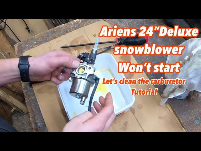 Ariens 24’’ delux snowblower won’t start . Let’s clean the carb