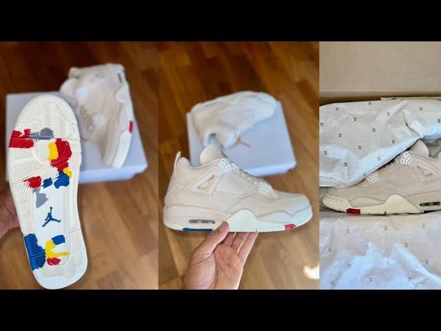 UNBOXING & Review Women's Air Jordan 4 Blank Canvas . SAIL