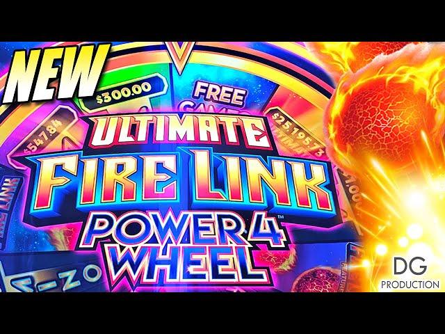 NEW Ultimate FIRE Link Power4 Wheel Slot Machine UFL L&W Las Vegas G2E 2024 Casino Jackpots