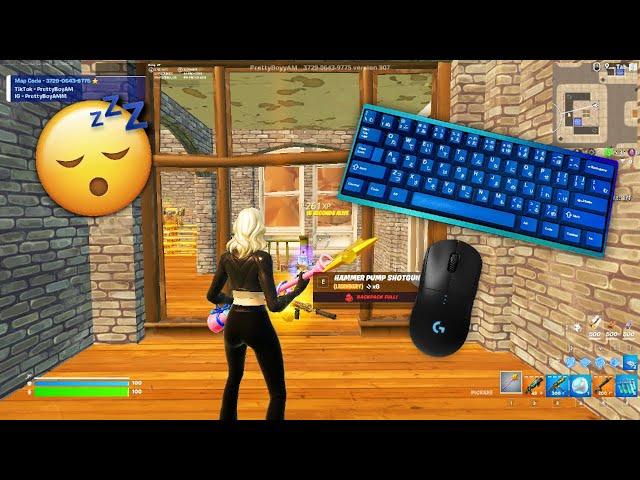 $750 Custom Keyboard Chill  Keyboard & Mouse Sounds ASMR  Fortnite Titled Towers Gameplay