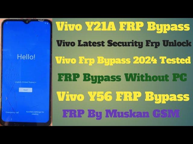 Vivo Y21A FRP Bypass Tested New Security 2024 ! Vivo Frp Unlock Without PC 2024 Tested