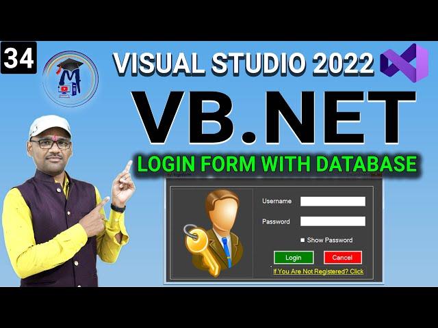 L34- Vb.net Login Form with Access Database | Login Form Using VB.net and MS Access By Arvind